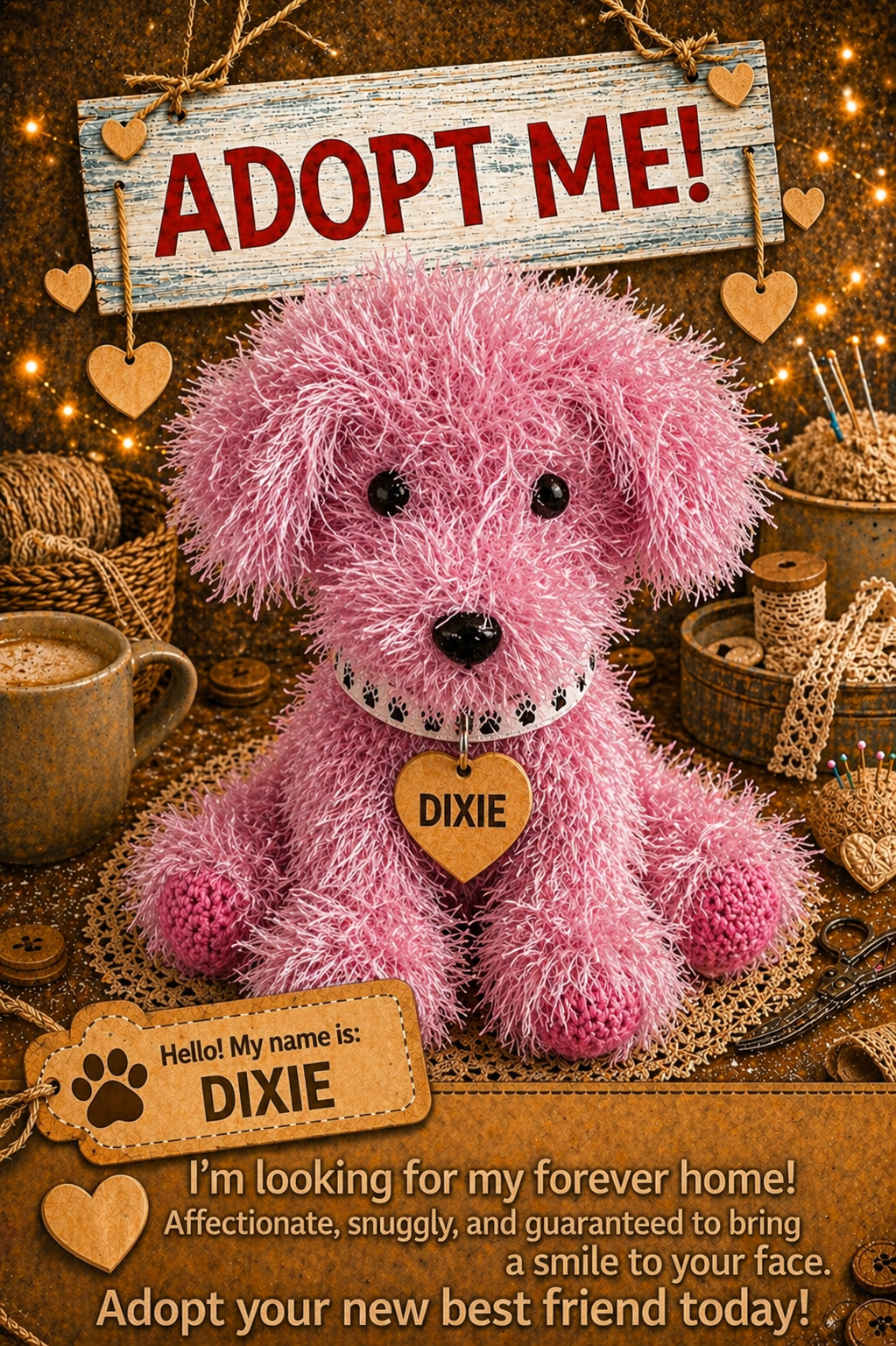 Adopt a Dog - Dixie - 20cm