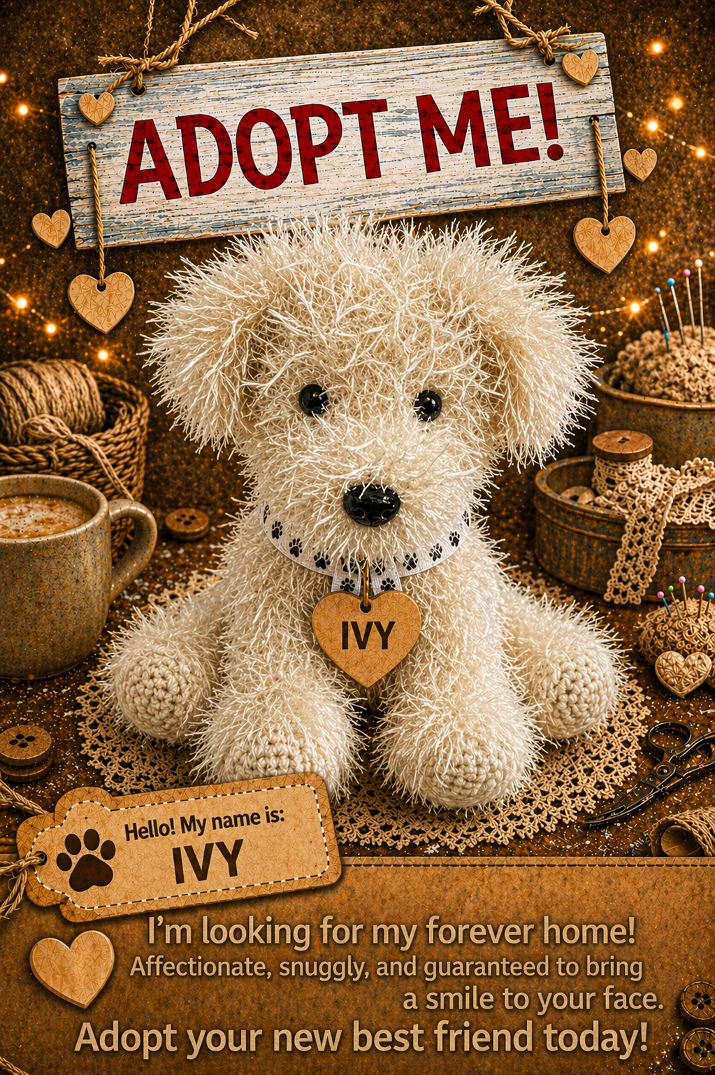 Adopt a Dog - Ivy - 20cm