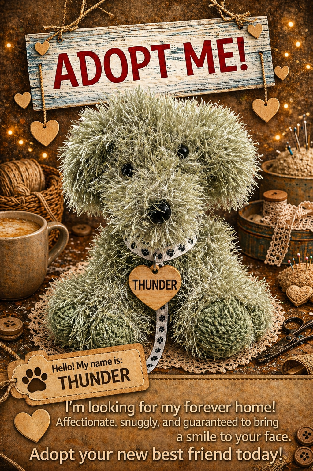 Adopt a Dog - Thunder - 20cm