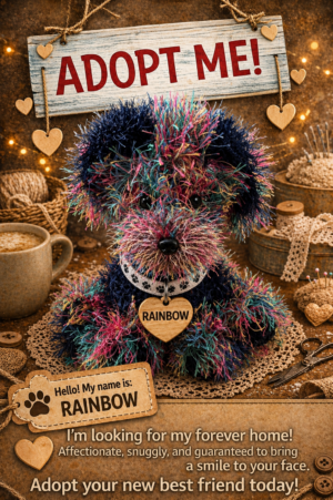 Adopt a Dog - Rainbow - 18cm