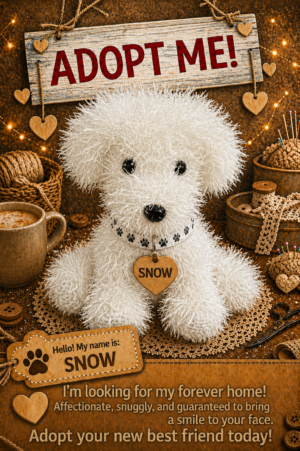 Adopt a Dog - Snow - 20cm