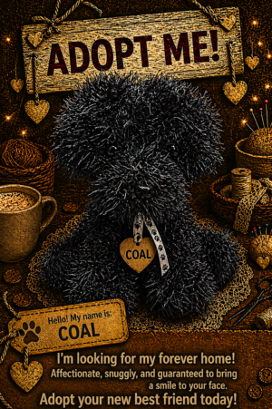 Adopt a Dog - Coal - 20cm