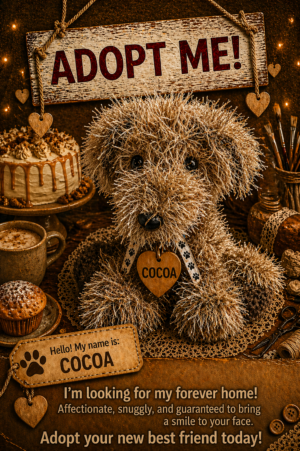 Adopt a Dog - Cocoa - 20cm