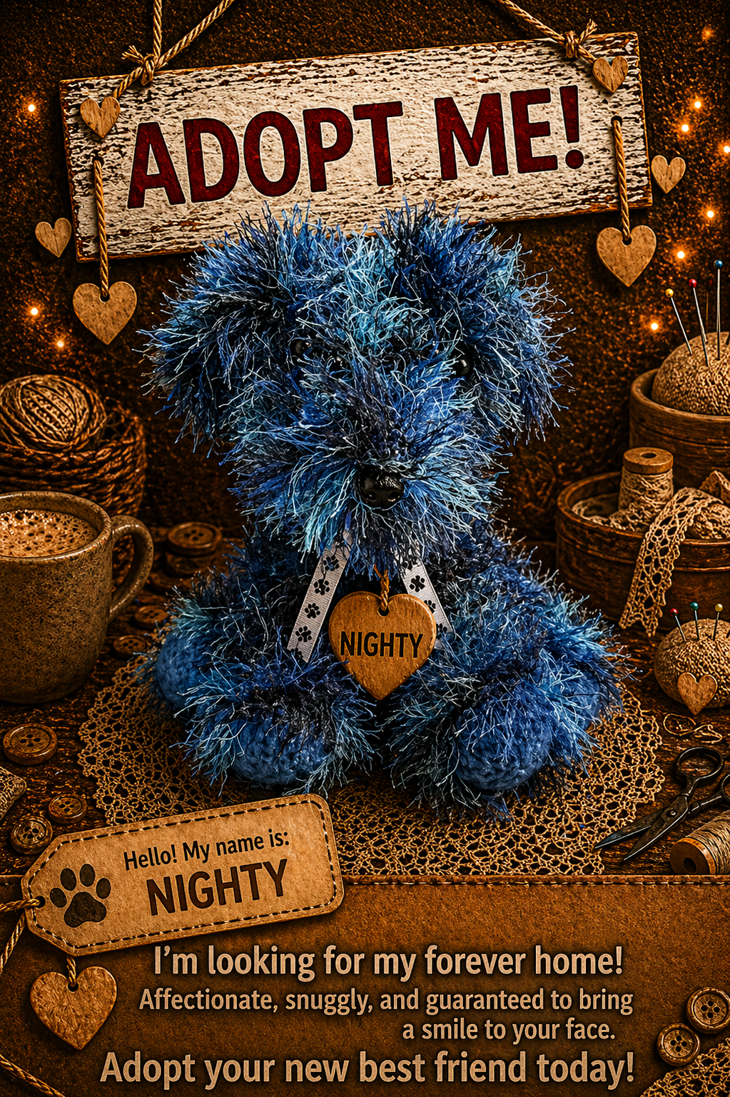 Adopt a Dog - Nighty - 20cm