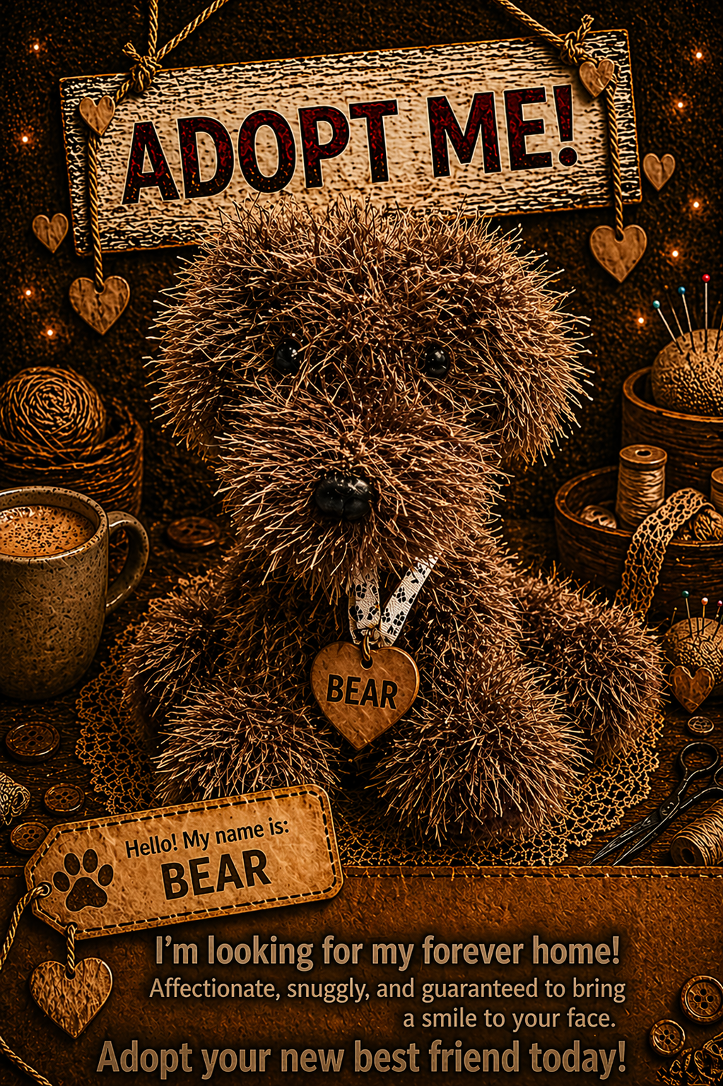 Adopt a Dog - Bear - 20cm