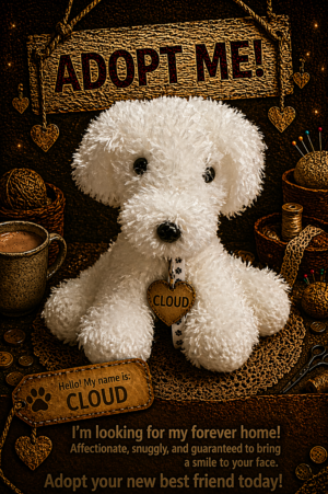 Adopt a Dog - Cloud - 18cm