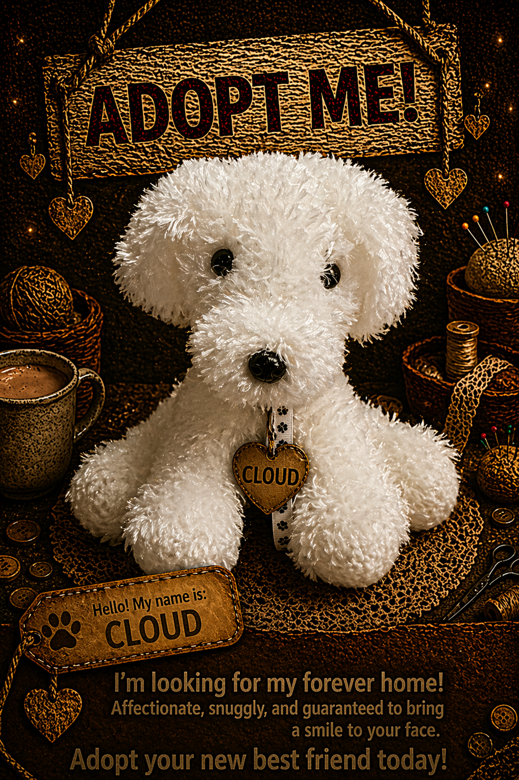 Adopt a Dog - Cloud - 18cm