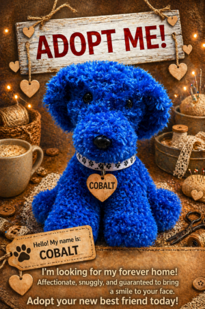 Adopt a Dog - Cobalt - 20cm