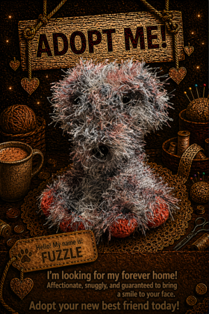 Adopt a Dog - Fuzzle - 20cm