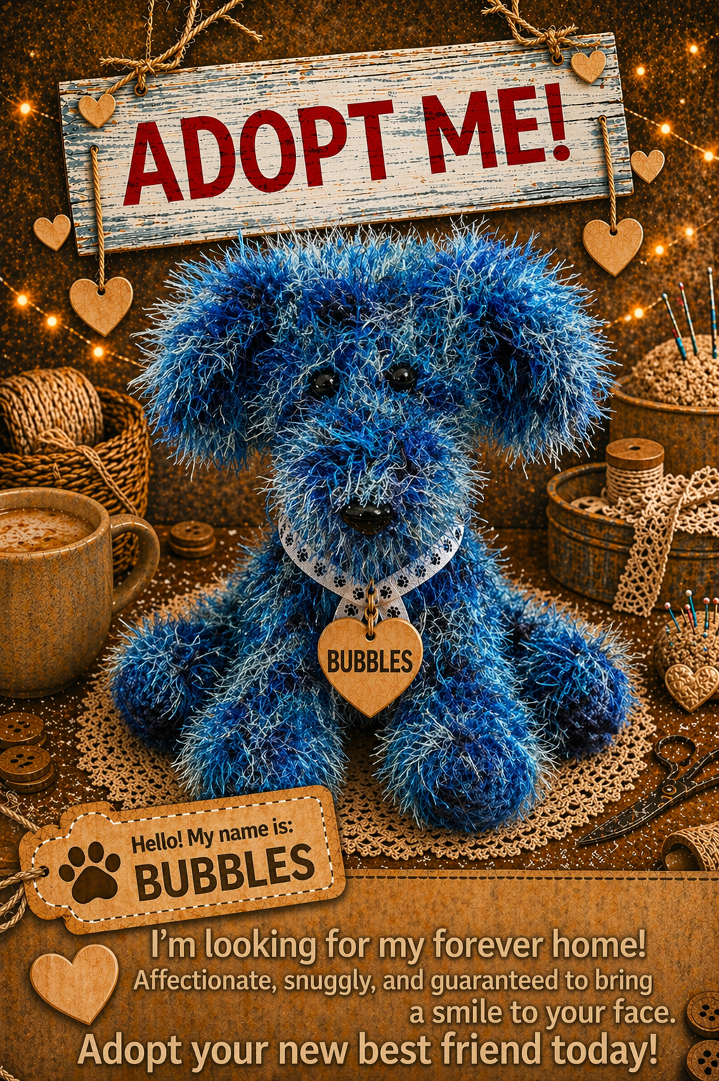 Adopt a Dog - Bubbles - 20cm