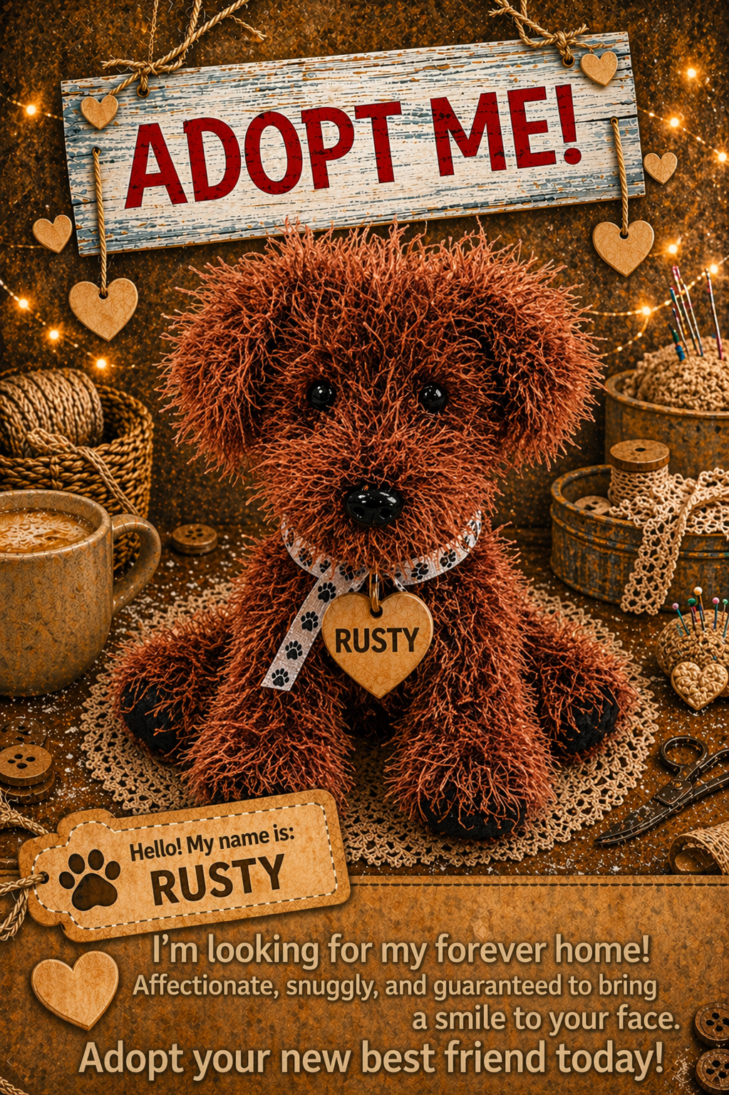 Adopt a Dog - Rusty - 20cm