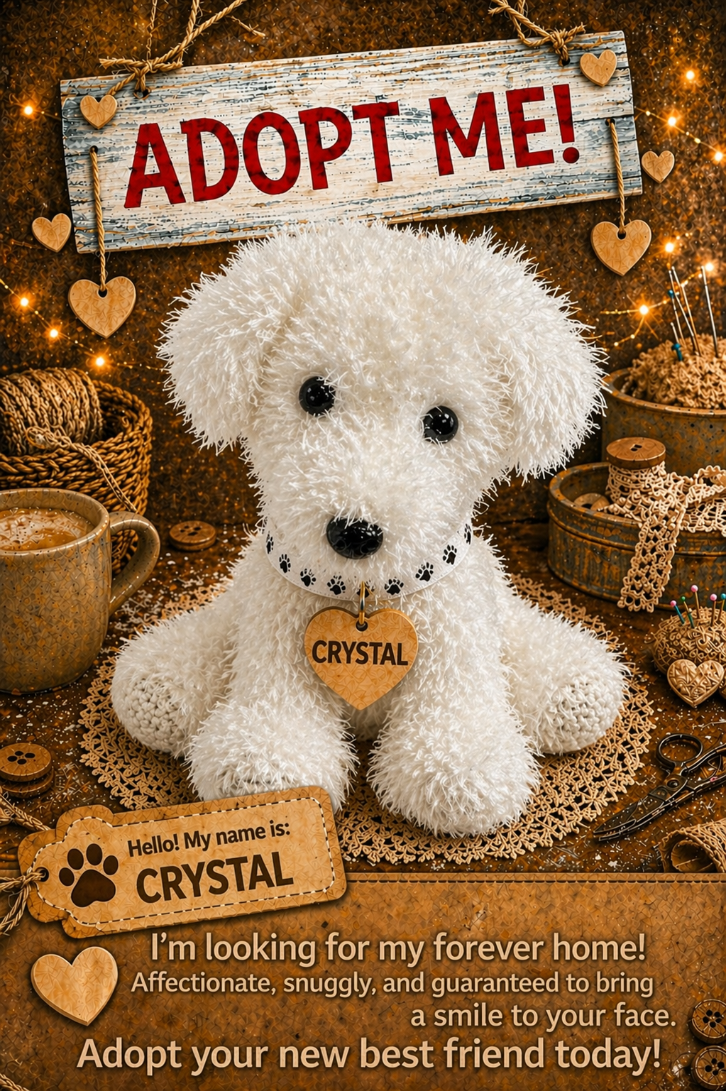 Adopt a Dog - Crystal - 18cm
