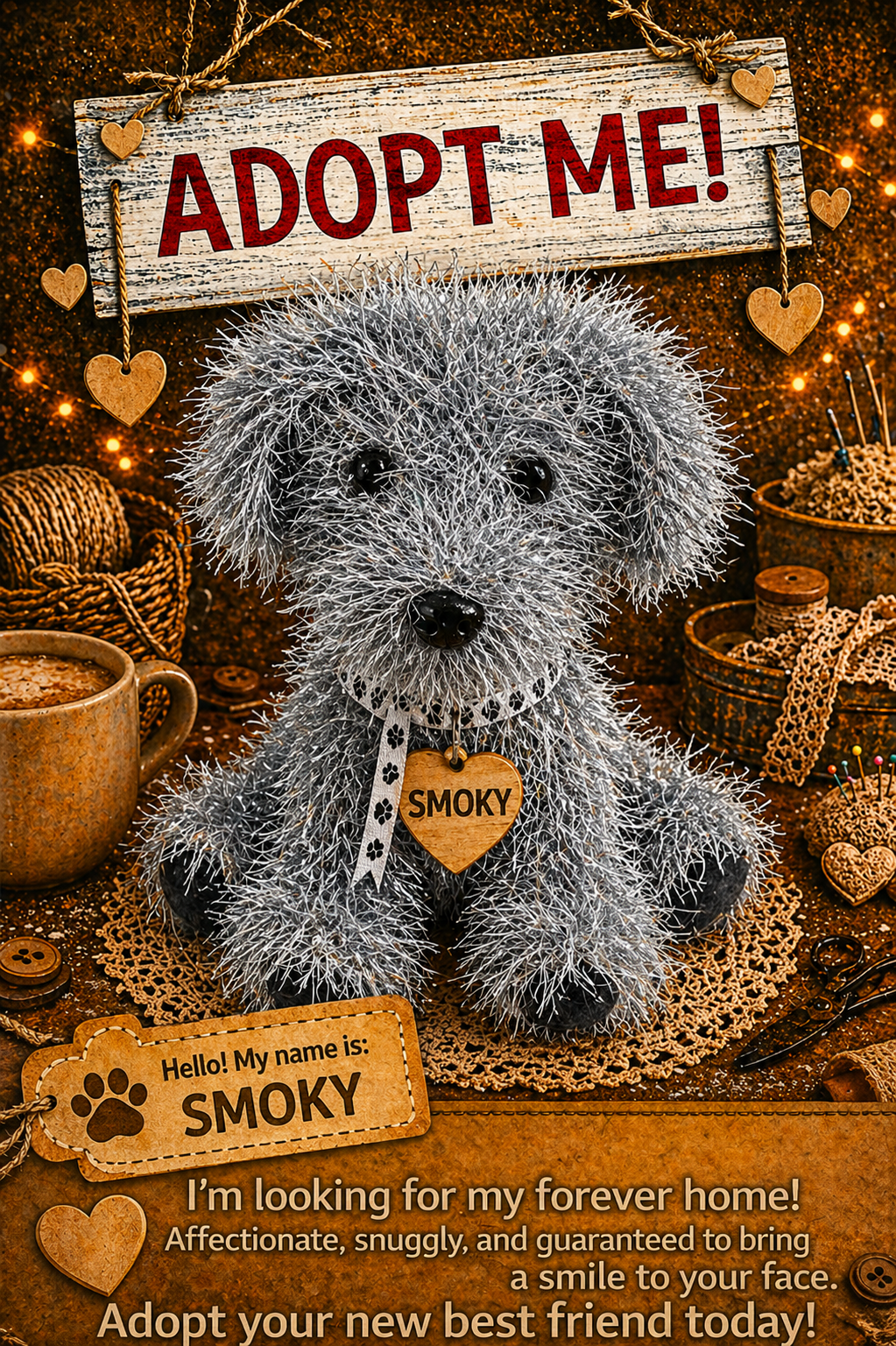 Adopt a Dog - Smoky - 18cm