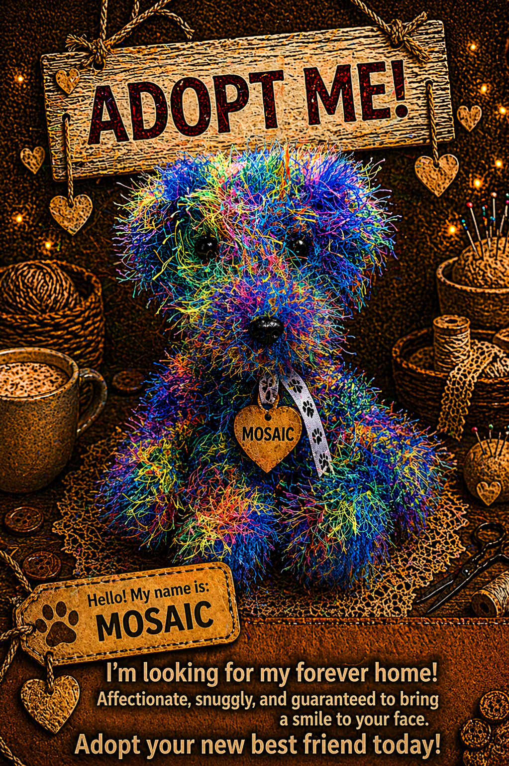 Adopt a Dog - Mosaic - 20cm