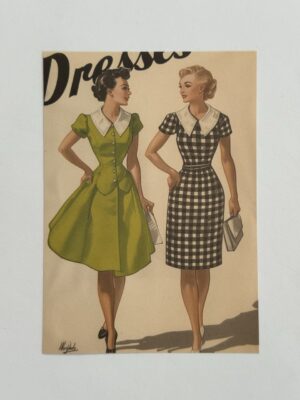 10cm x 14cm Paper - Green Dress