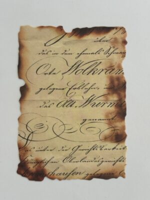10cm x 14cm Paper - Burnt Pages Wolkram