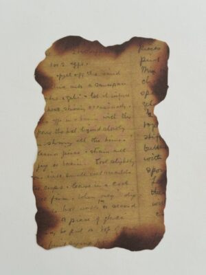 9cm x 14cm Paper - Burnt Pages Piece of Paper