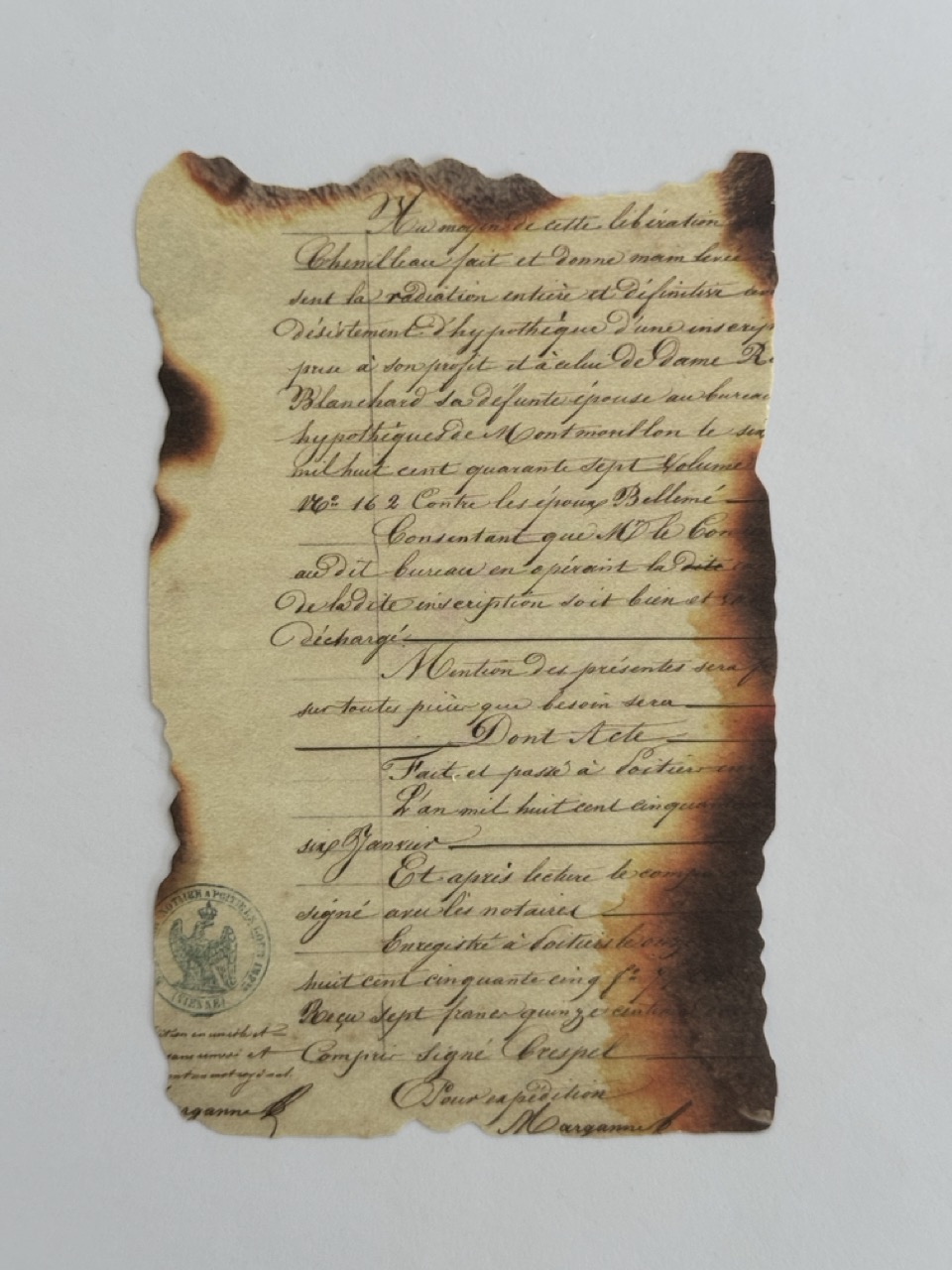 9cm x 14cm Paper - Burnt Pages Seal of Approval