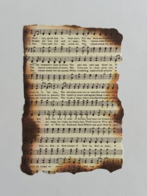 10cm x 14cm Paper - Burnt Pages Music Good Bye