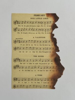 10cm x 14cm Paper - Burnt Pages February
