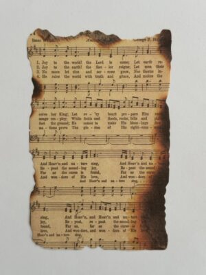10cm x 14cm Paper - Burnt Pages Joy To The World