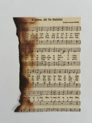 10cm x 14cm Paper - Burnt Pages O Come, All Ye Faithful