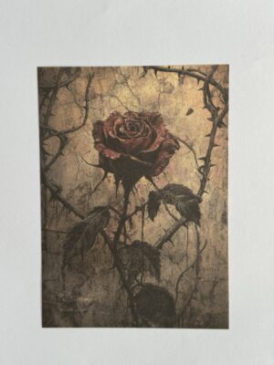 14cm x 10cm Paper - Rose and Thorns