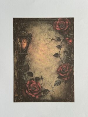 14cm x 10cm Paper - Rose and Light Post