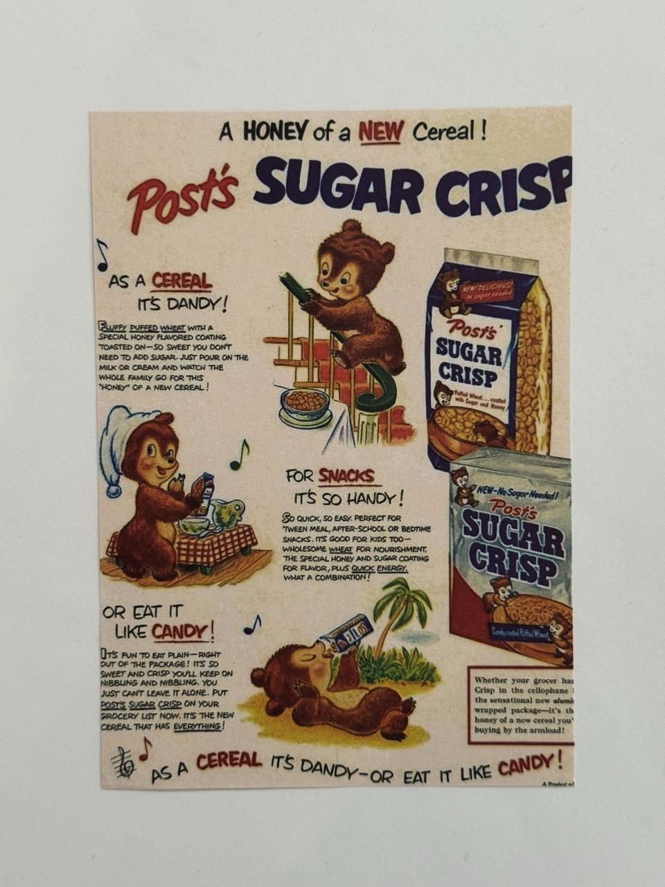 17cm x 12cm Paper - Posts Sugar Crisps