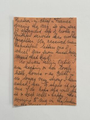 14cm x 10cm Paper - Hand Written Note