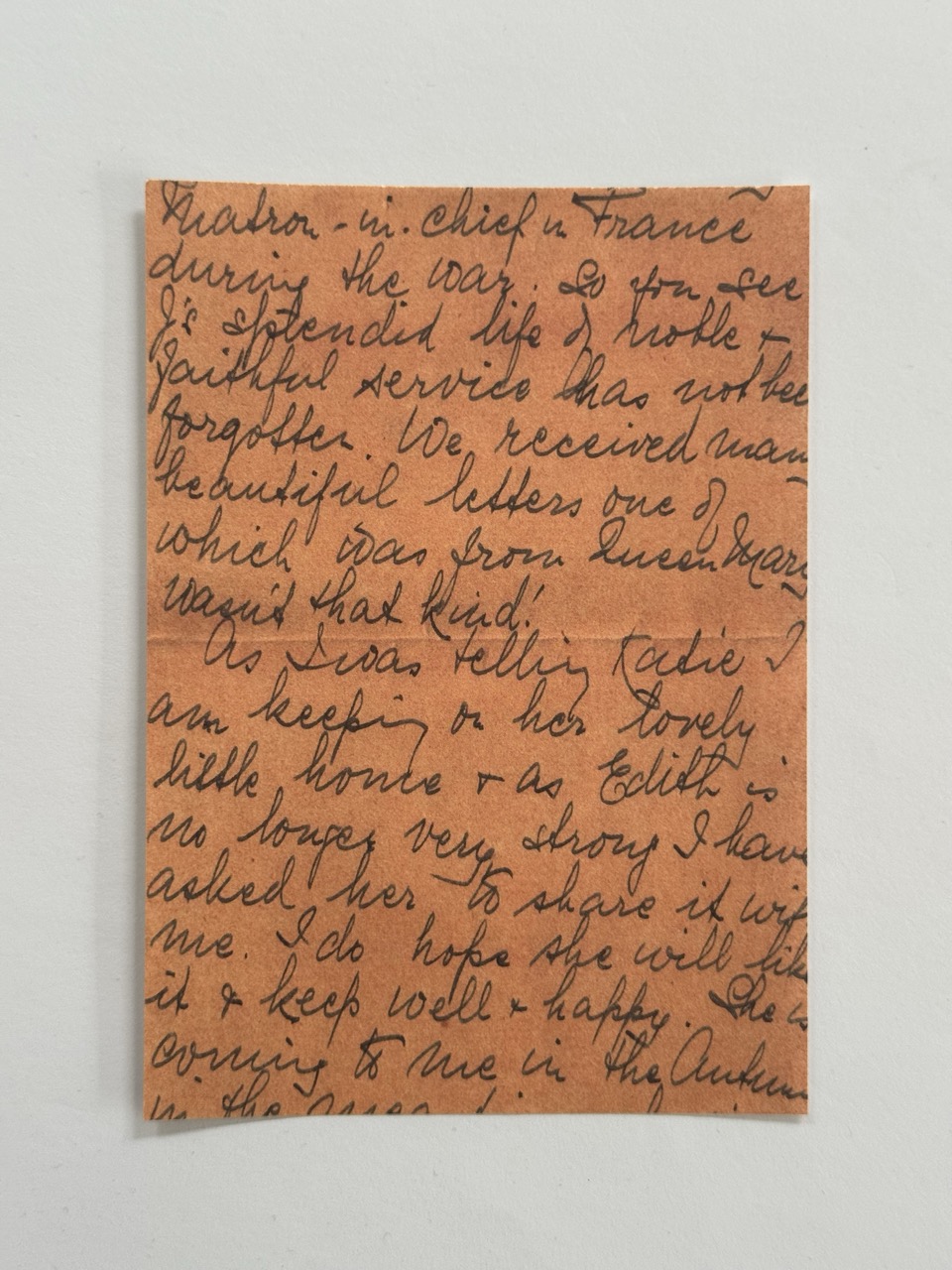 14cm x 10cm Paper - Hand Written Note