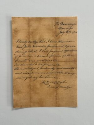 14cm x 10cm Paper - Hand Written Letter