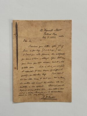 14cm x 10cm Paper - Hand Written Letter with Pen