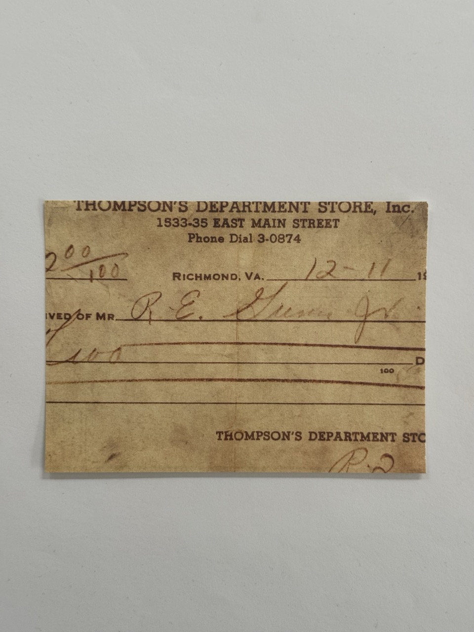 14cm x 10cm Paper - Thomspon's Department Store
