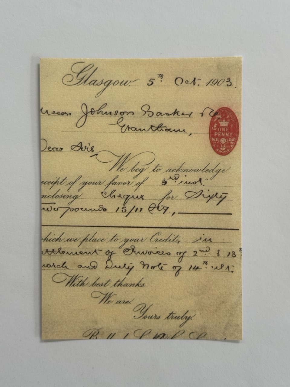 14cm x 10cm Paper - Johnson Barker