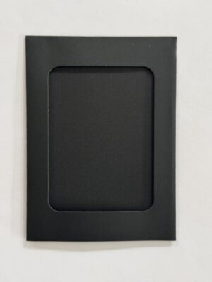 15.5cm x 11.5cm Paper - Black Window Faced Pocket