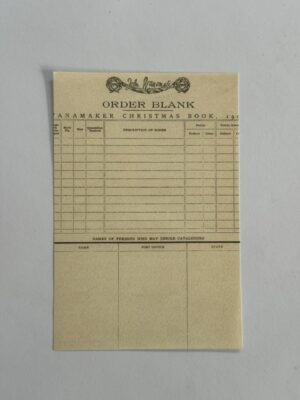 14cm x 10cm Paper - Order Blank