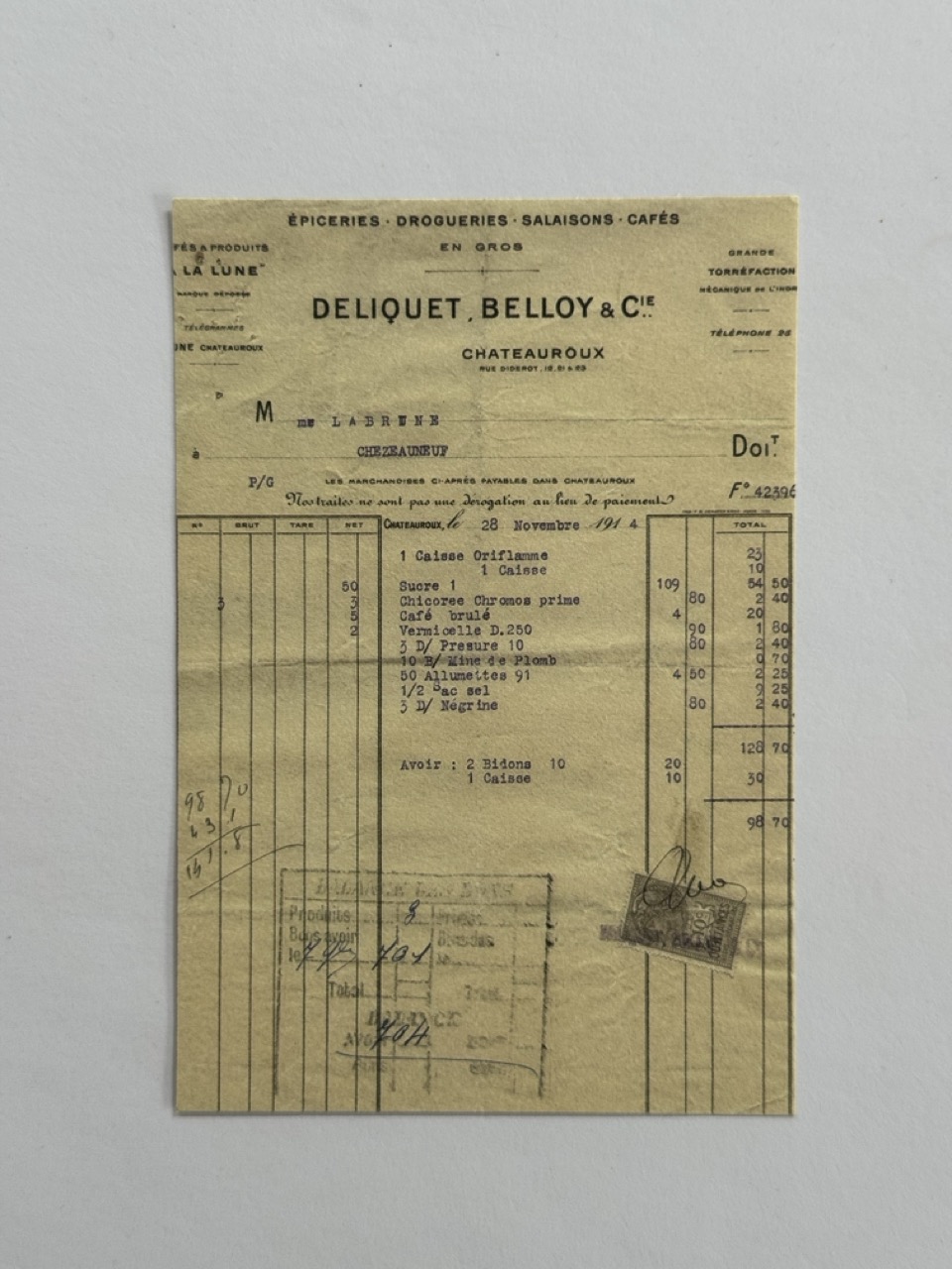 14cm x 10cm Paper - Deliquet Belloy