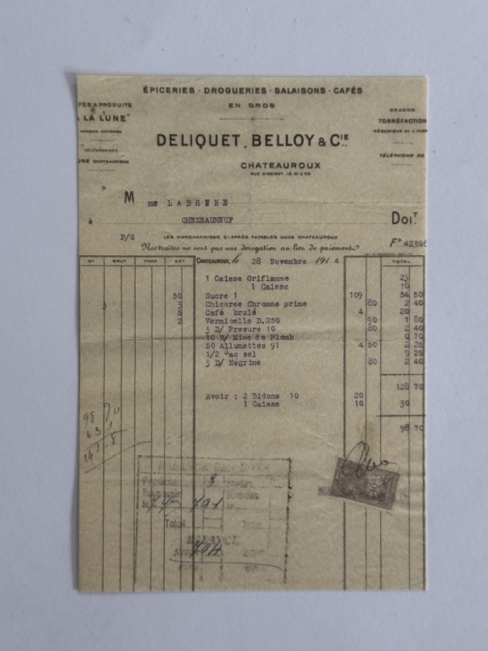 14cm x 10cm Paper - Deliquet Belloy