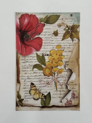 21cm x 14cm Paper - Yellow Butterfly