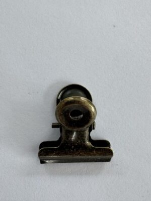 2.3cm x 2cm Metal - Vintage Brass Bulldog Clip