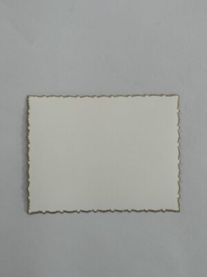 11.5cm x 8.5cm - Gold Edged White Card