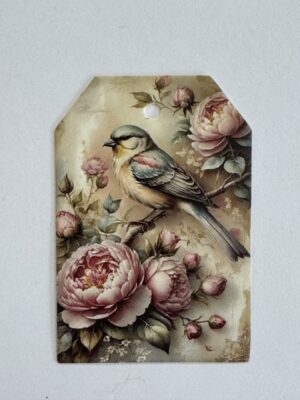 7.5cm x 5cm - Vintage Bird Tag