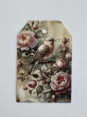 7.5cm x 5cm - Vintage Bird Tag