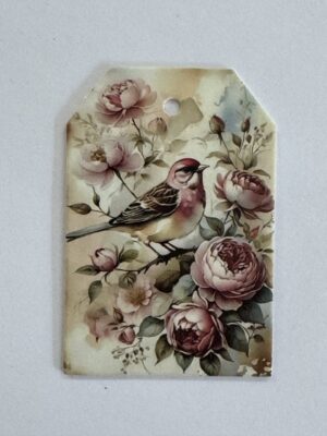 7.5cm x 5cm - Vintage Bird Tag