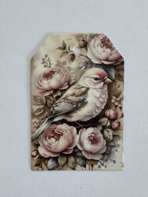 7.5cm x 5cm - Vintage Bird Tag