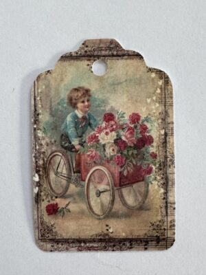 7cm x 4.5cm - Vintage Boy on Bike
