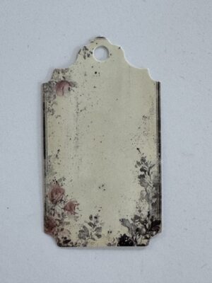 7cm x 4cm - White Wash Floral Tag