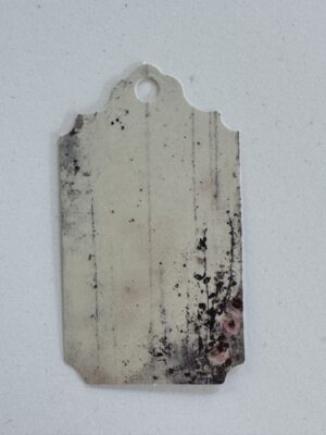 7cm x 4cm - White Wash Floral Tag