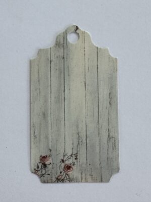 7cm x 4cm - White Wash Woodgrain Tag